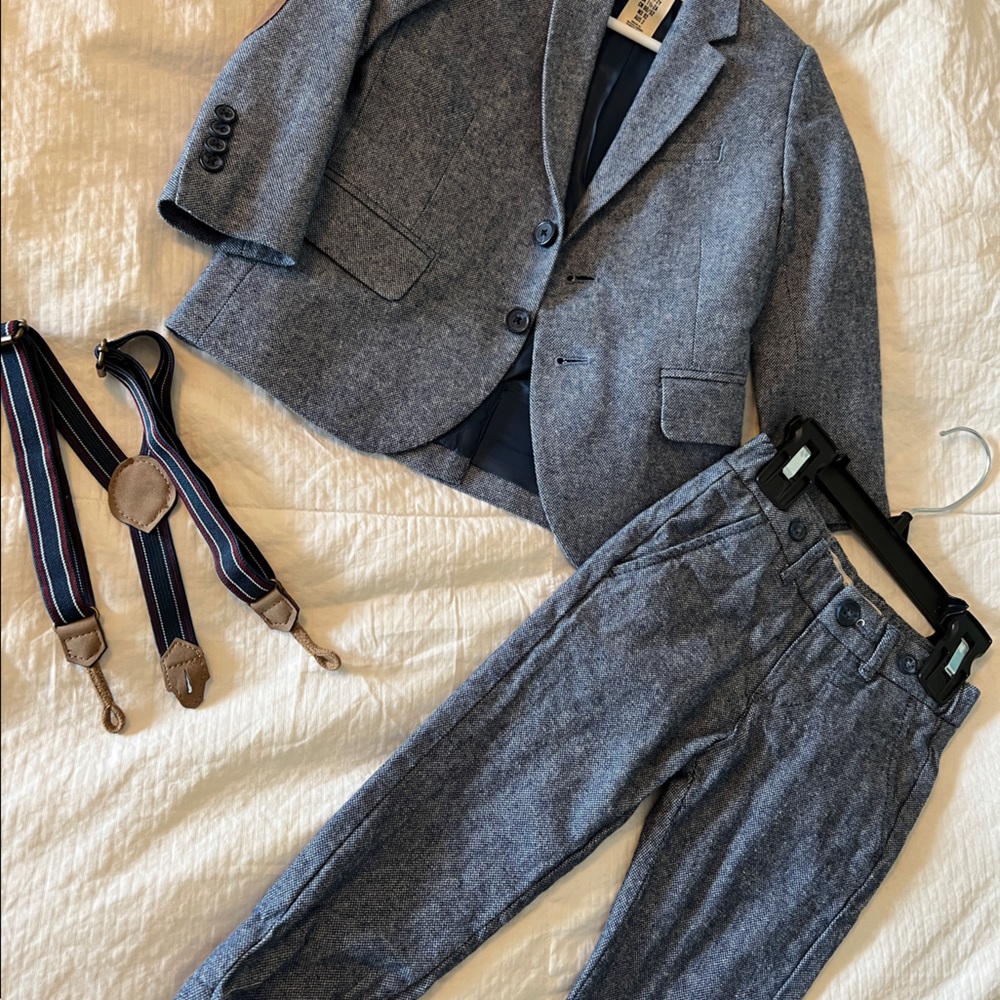 H&M toddler suit with suspenders